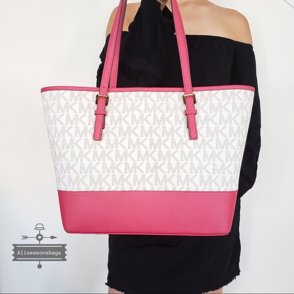 NWT Michael Kors Medium carryall tote floral bag - Picture 4 of 7